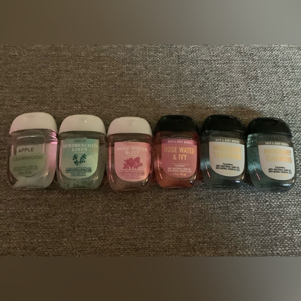 New, unused Bath & Body Works anti-bacterial hand gel 6-piece bundle
